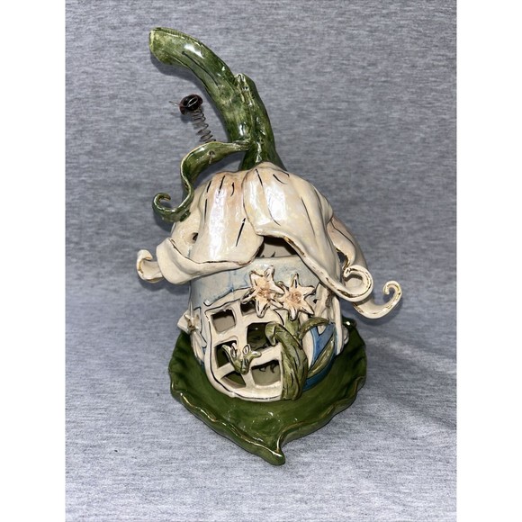 Blue Sky Clayworks Other - Blue Sky Clayworks Lily Flower Tea Light House With Tile- Heather Goldminc